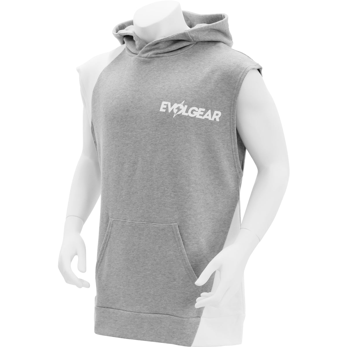 EVOLGEAR PILE SWITCH SLEEVELESS HOODIE【GREY】