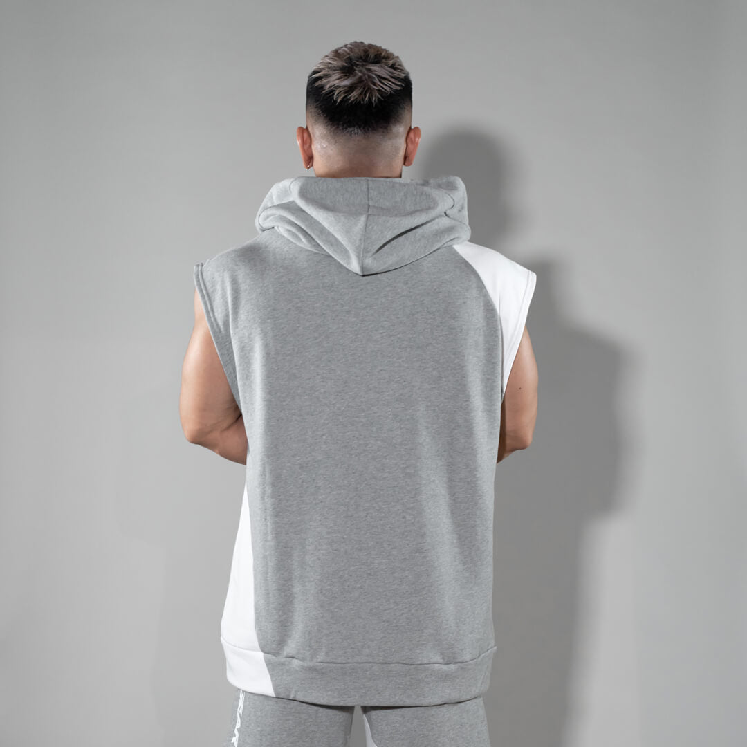 EVOLGEAR PILE SWITCH SLEEVELESS HOODIE【GREY】