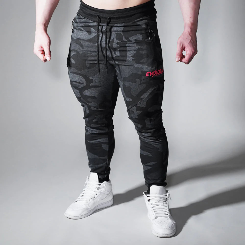 EVOLGEAR SLIM FIT JOGGER PANTS【CAMOUFLAGE BLACK】