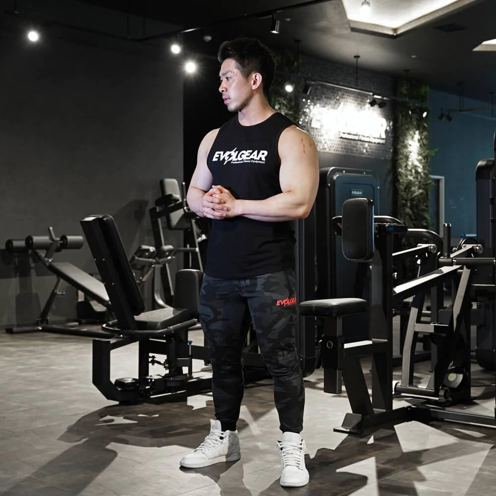 EVOLGEAR SLIM FIT JOGGER PANTS【CAMOUFLAGE BLACK】