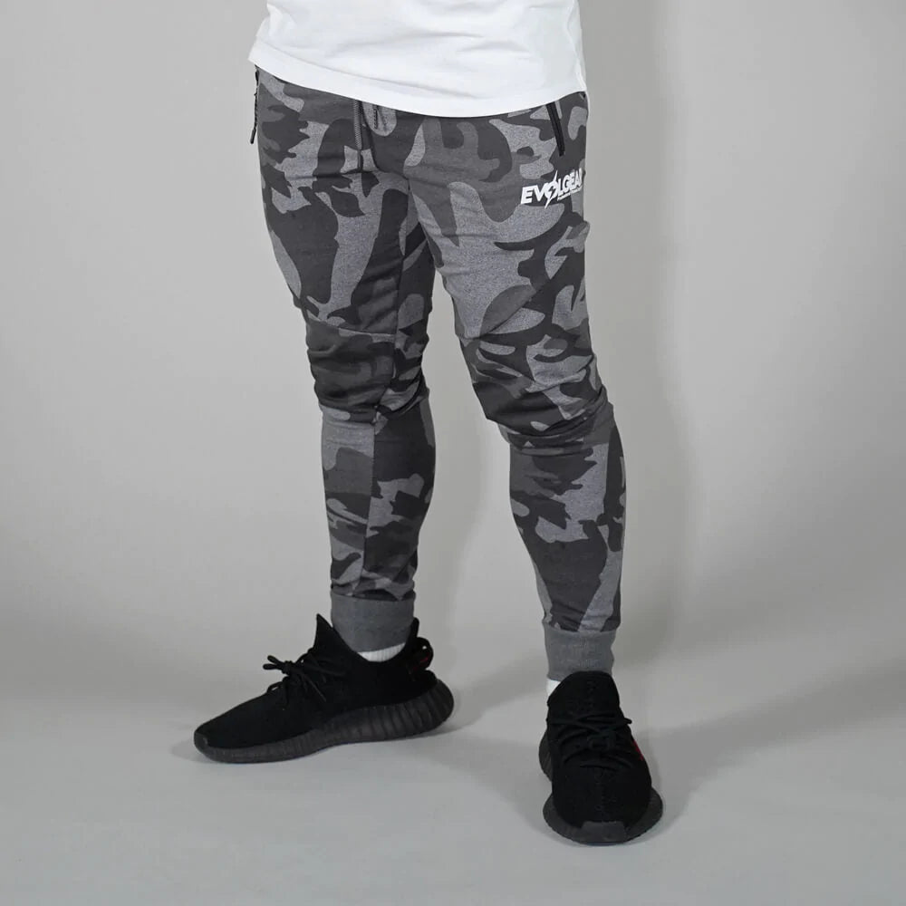 EVOLGEAR SLIM FIT JOGGER PANTS【CAMOUFLAGE GRAY】
