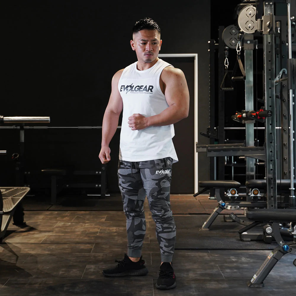 EVOLGEAR SLIM FIT JOGGER PANTS【CAMOUFLAGE GRAY】