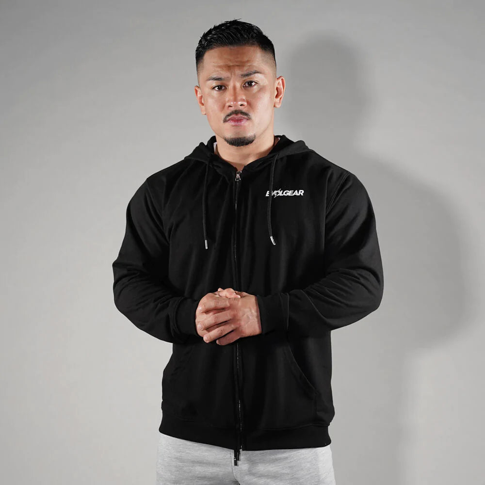EVOLGEAR ZIP UP HOODIE【BLACK】