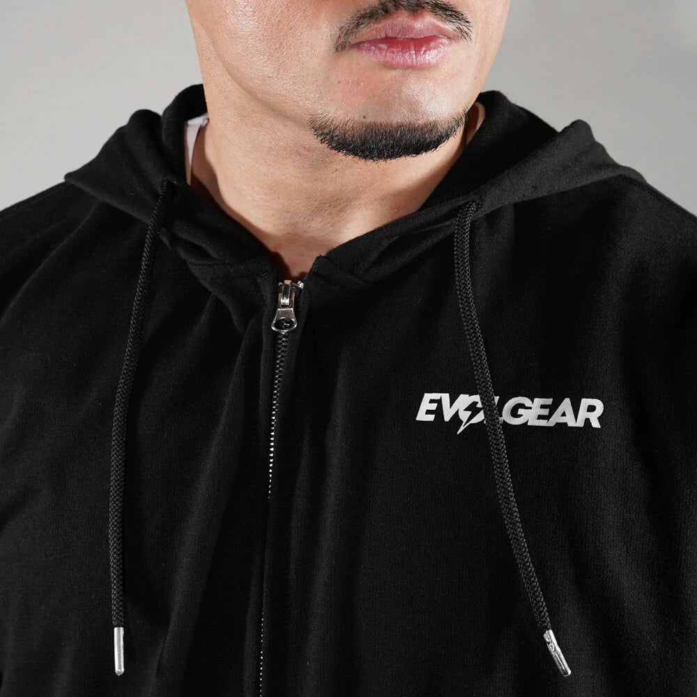 EVOLGEAR ZIP UP HOODIE【BLACK】