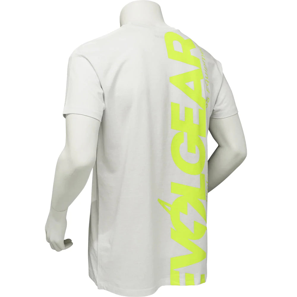 EVOLGEAR VERTICAL LOGO T-SHIRT 【WHITE×YELLOW】