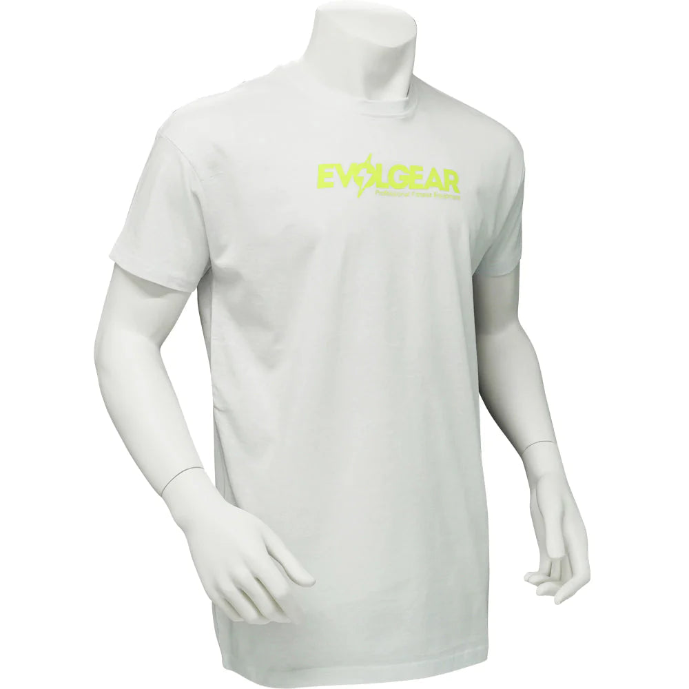 EVOLGEAR VERTICAL LOGO T-SHIRT 【WHITE×YELLOW】