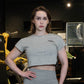 EVOLGEAR SLASH CROPPED TEE【GRAY】