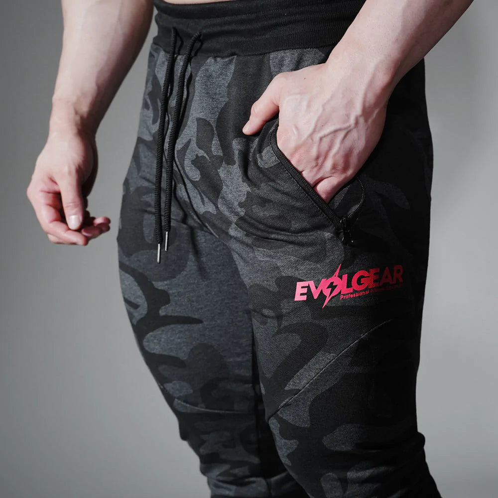 EVOLGEAR SLIM FIT JOGGER PANTS【CAMOUFLAGE BLACK】